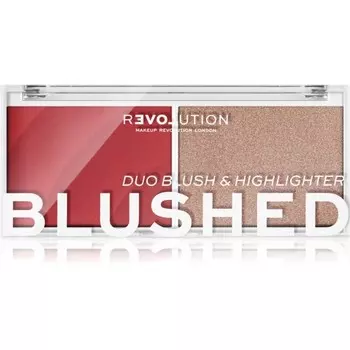 Revolution Relove Color Play, Румяна с хайлайтером оттенка Cute, 5,8 г