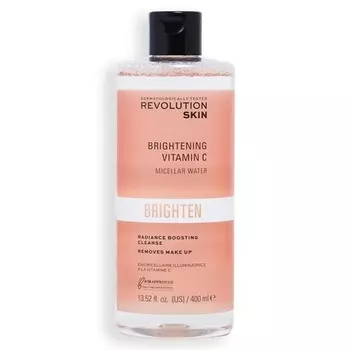 Revolution Skincare London Осветляющая мицеллярная вода с витамином С для снятия макияжа, осветляющая формула, 400 мл Revolution Beauty