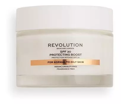 Revolution, Skincare Protecting Boost SPF30 For Normal To Oil Skin, Увлажняющий крем для нормальной и жирной кожи, 50 мл