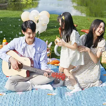 Revos Pad утолщенная ткань для пикника на открытом воздухе коврик для пикника на природе весенняя прогулка портативный коврик для сна двухслойный желтый сетчатый коврик