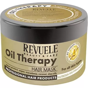 Revuele Oil Therapy Маска для волос с маслами арганы, макадамии, кокоса и ши 500мл