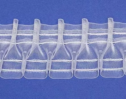 Rewagi Лента для штор 5 метров дымчатая плиссированная лента Tosca - ширина 70 мм - 1:3,0 L099, прозрачный