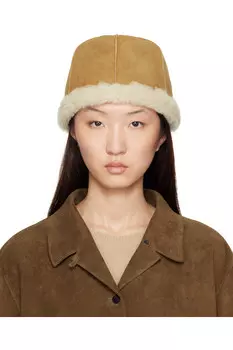 Реверсивная шапка из искусственного меха Le17Septembre, коричневый