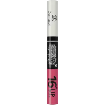 Революционная стойкая двухфазная помада и блеск для губ 2в1 нет. 6 Dermacol 16H Lip Colour, 3 мл + 4,1 мл