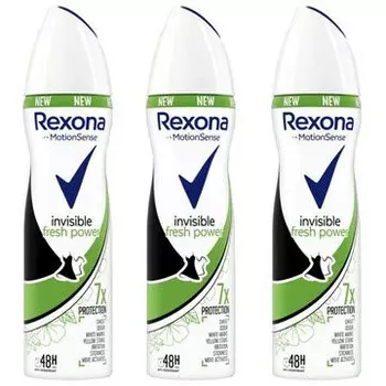 Rexona, Антиперспирант Invisible Fresh Power, 3x150 мл