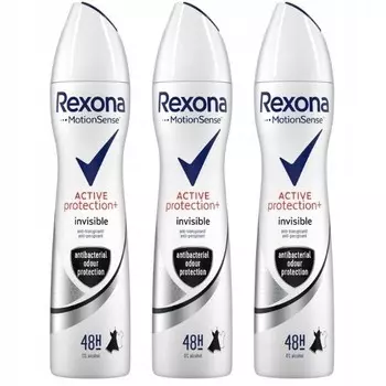 Rexona, Невидимый чистый антиперспирант, 3x150 мл