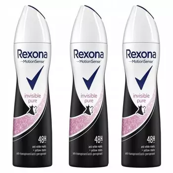 Rexona, Невидимый чистый антиперспирант, 3x150 мл