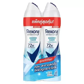 Rexona Спрей Shower Clean Осветляющий антиперспирант 135 мл. Двойной пакет, Blue