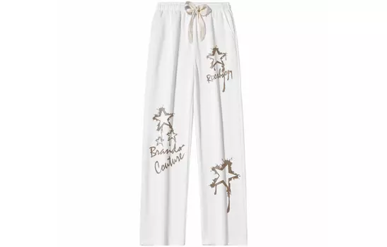 REXSHION Повседневные брюки унисекс, Белый