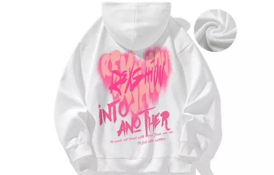 REXSHION Толстовка унисекс, Черный круглый вырез на флисовой подкладке