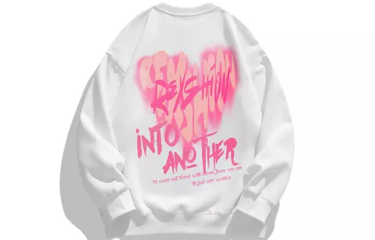 REXSHION Толстовка унисекс, Темно-красный круглый вырез