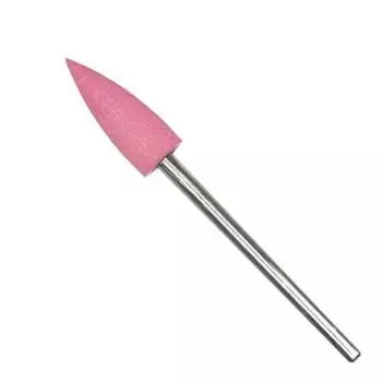Резак для резины розовое пламя с серебряным хвостовиком G06, AllePaznokcie