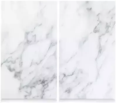 Режущая и накладная пластина Zeller Present "Мрамор", (комплект, 2 шт.), термостойкая до 220/240°С 30х52 см, белый