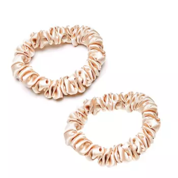 Резинка для волос 100% шелк - золото, 2 шт. Easy Livin'