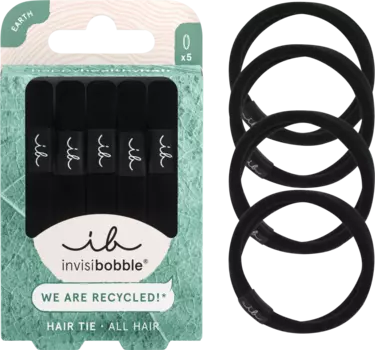 Резинка для волос Hair Tie Black 5 шт. invisibobble