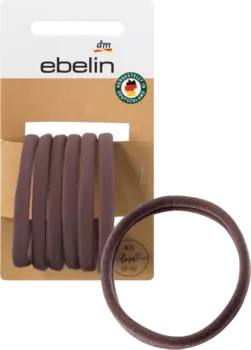 Резинка для волос коричневая мягкая 6 шт. ebelin
