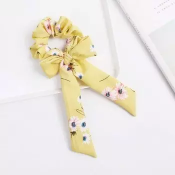 Резинка для волос, шарф короткий желтый, PIN UP GUM36WZ5 Kemer