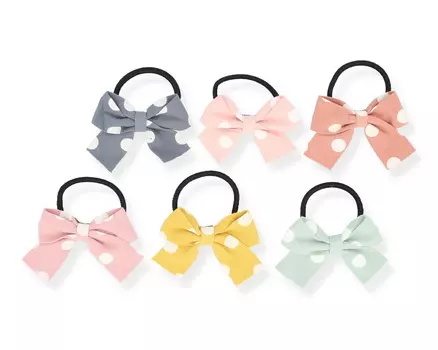 Резинки-бантики в горошек, 6 шт Inna Marka