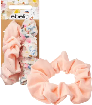 Резинки для волос абрикосовые и с цветочным принтом 2 шт. ebelin