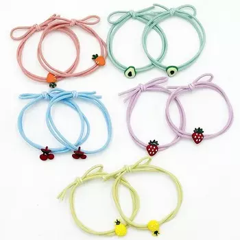 Резинки для волос, фруктовый цвет в стиле кавай, смешанные узоры, 2 шт Inna Marka