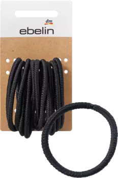 Резинки для волос структурные черные 12 шт. ebelin