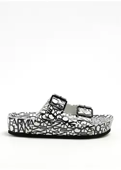 Резиновые белые женские сандалии Armani Exchange