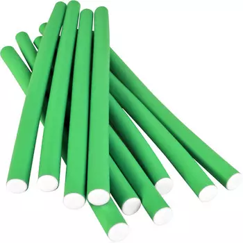 Резиновые бигуди, зеленые, 1,3 х 24 см Gepard