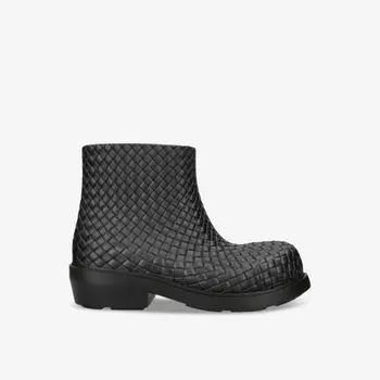 Резиновые ботильоны fireman intrecciato Bottega Veneta, черный