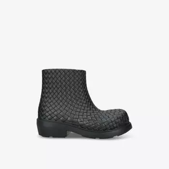 Резиновые ботильоны Puddle Intrecciato Bottega Veneta, черный