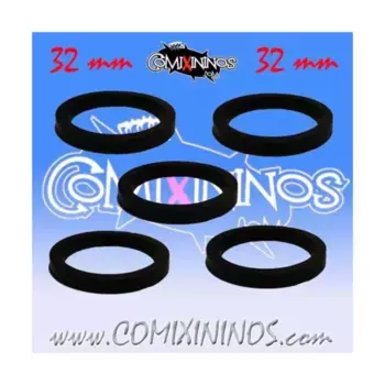 Резиновые кольца Deluxe 32 мм — черные, Fantasy Football Miniatures - Accessories (28mm)