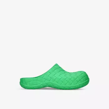 Резиновые сабо Beebee intrecciato Bottega Veneta, зеленый