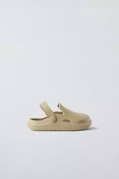 Резиновые сабо ZARA, песочно-коричневый