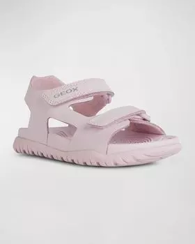 Резиновые сандалии Fusbettog для девочек, для малышей/детей Geox, цвет Pink