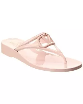 Резиновые сандалии Valentino с логотипом, цвет Rose