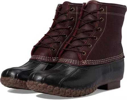 Резиновые сапоги Bean Boot 8" Tumbled Leather Primaloft Shearling Lined L.L.Bean, цвет Burgundy/Black/Dark Gum