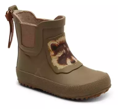 Резиновые сапоги Bisgaard "детская резина", резиновые сапоги, грязевая обувь, дождевая обувь с эластичными вставками, хаки
