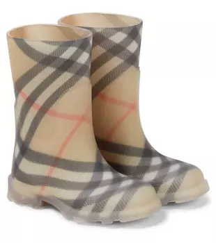 Резиновые сапоги Burberry Check Burberry Kids, цвет sand ip check