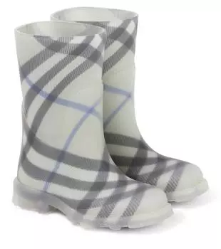 Резиновые сапоги Burberry Check Burberry Kids, цвет lichen ip check