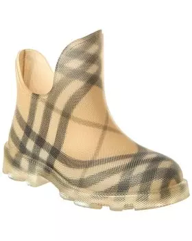 Резиновые сапоги Burberry Check Marsh Low, коричневый