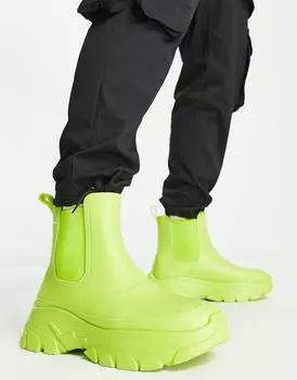 Резиновые сапоги челси с массивной подошвой, светящиеся в темноте, ASOS DESIGN