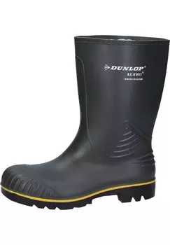 Резиновые сапоги Dunlop с логотипом, черный/желтый