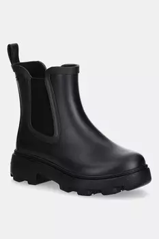 Резиновые сапоги Flag Ankle Rainboot с утепленной подкладкой Tommy Hilfiger, черный
