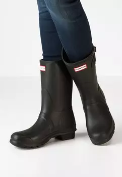 Резиновые сапоги Hunter с логотипом, черный