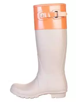Резиновые сапоги Hunter, цвет creme/orange