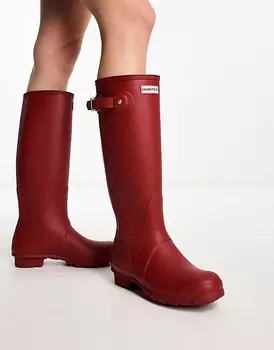 Резиновые сапоги Hunter Original Tall, красный (Размер 39 RU)