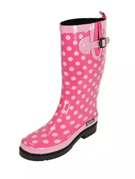 Резиновые сапоги MADSea Gummistiefel Ocean High Langschaft, цвет Pink mit weien Punkten