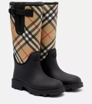 Резиновые сапоги Marsh Check Burberry, черный
