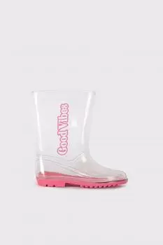Резиновые сапоги прозрачные Coccodrillo с текстурированной подошвой