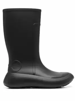 Резиновые сапоги с декором Gancini Ferragamo, черный