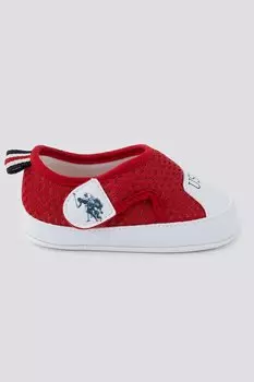 Резиновые сапоги с липучкой и логотипом U S Polo Assn , красный